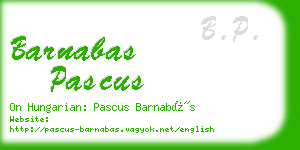 barnabas pascus business card